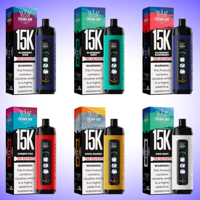 AL FAKHER CROWN BAR 15000 Puffs 5 Per Pack TxC