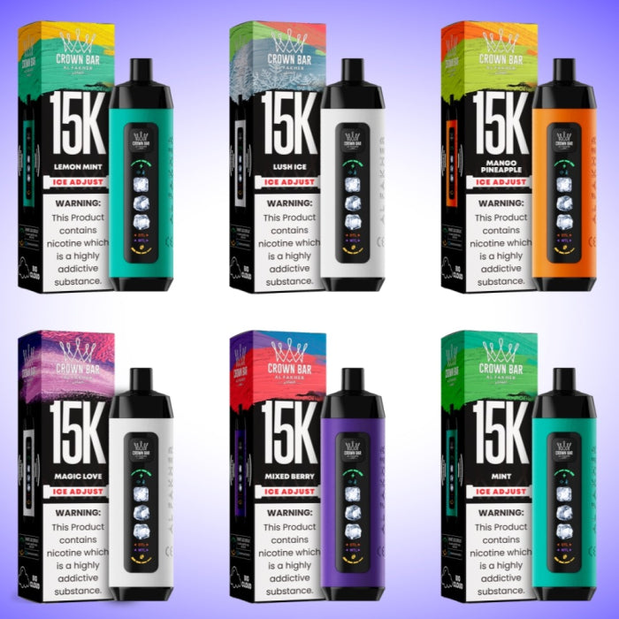 AL FAKHER CROWN BAR 15000 Puffs 5 Per Pack TxC