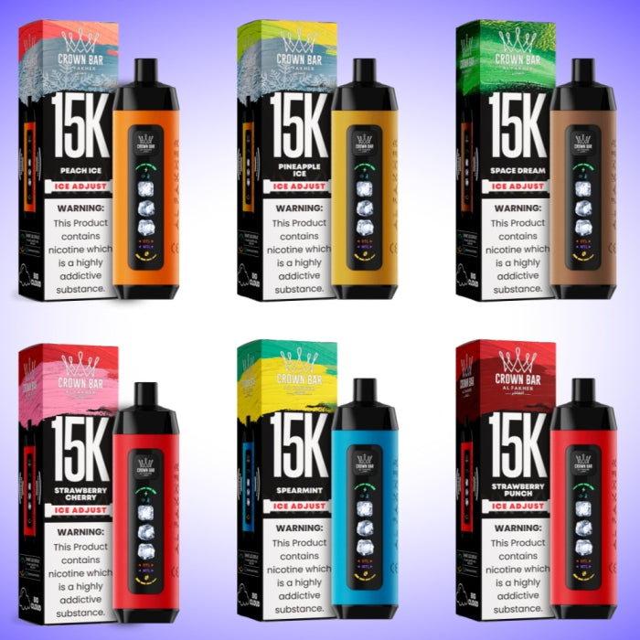 AL FAKHER CROWN BAR 15000 Puffs 5 Per Pack TxC