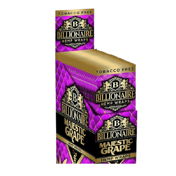 Billionaire Hemp Wraps Display Of 25 Per Pack