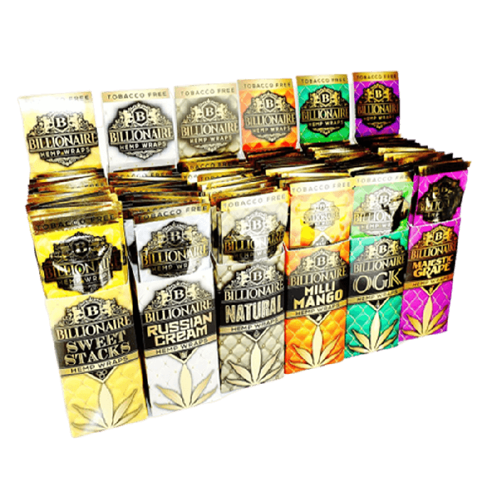 Billionaire Hemp Wraps Display Of 25 Per Pack