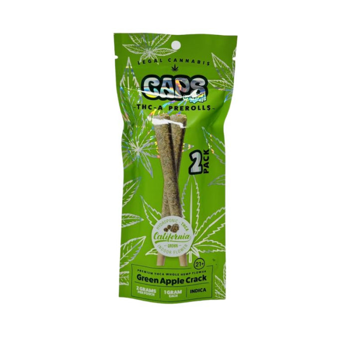 Caps Indoor THC-A - 1 Gram Pre-rolls - 2 Count Per Pack