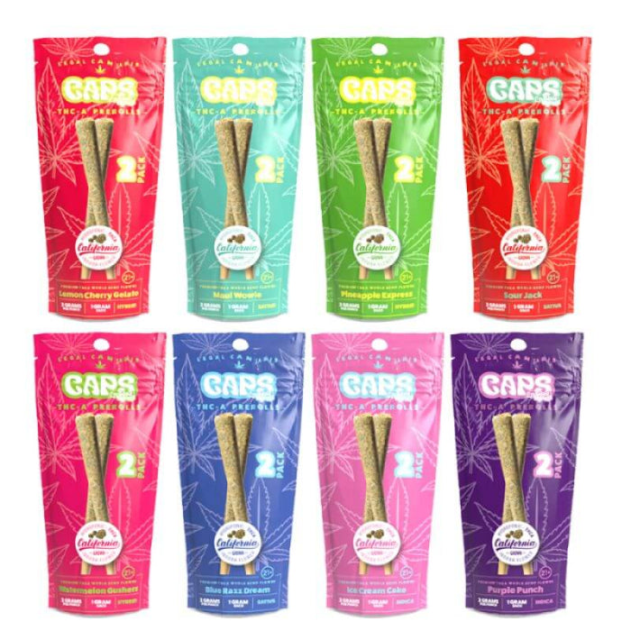 Caps Indoor THC-A - 1 Gram Pre-rolls - 2 Count Per Pack