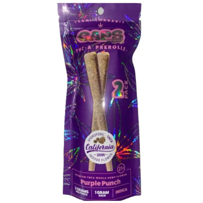Caps Indoor THC-A - 1 Gram Pre-rolls - 2 Count Per Pack