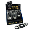 Cigar Cutter Double Bladed - Black - A - 12 Count Per Display