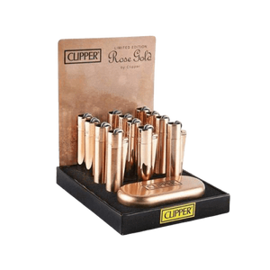 Clipper Full Metal Lighter Rose Gold - 12 In Display