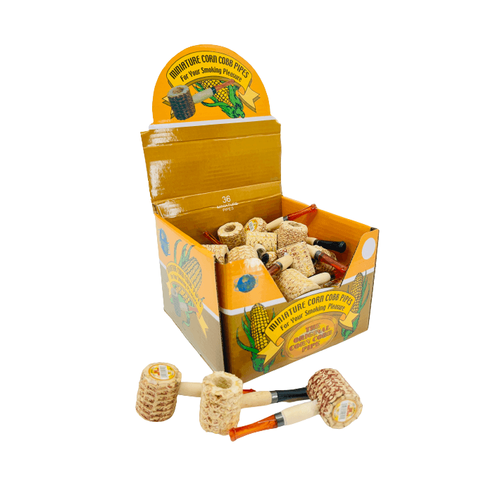 Corn Cob Smoking Mini Pipe - 36 Counts Per Box
