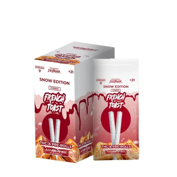 DESTROYER Snow Edition Diamonds THC-A 2g PreRolls 2/Pk