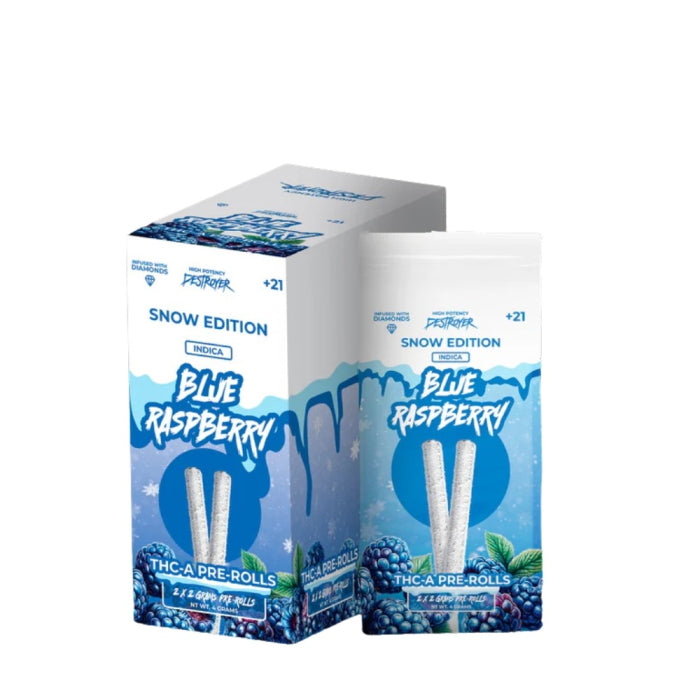DESTROYER Snow Edition Diamonds THC-A 2g PreRolls 2/Pk