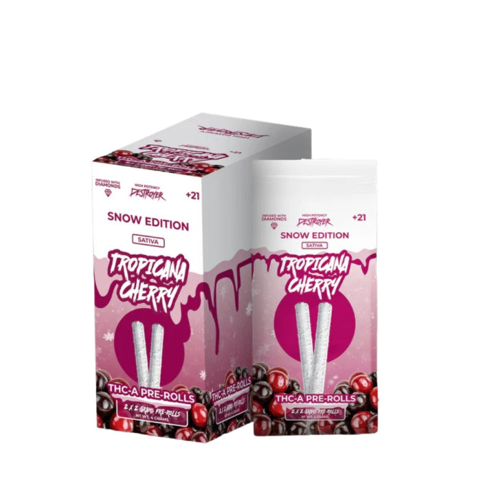 DESTROYER Snow Edition Diamonds THC-A 2g PreRolls 2/Pk