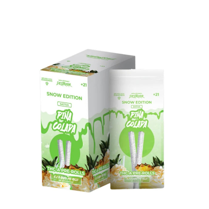 DESTROYER Snow Edition Diamonds THC-A 2g PreRolls 2/Pk