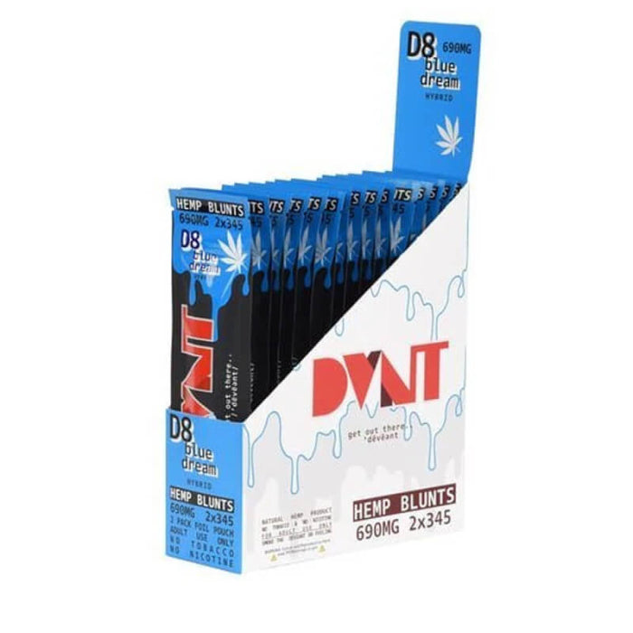 Dvnt - Delta 8 - Hemp Blunts - 690mg - 10 Packs Per Box