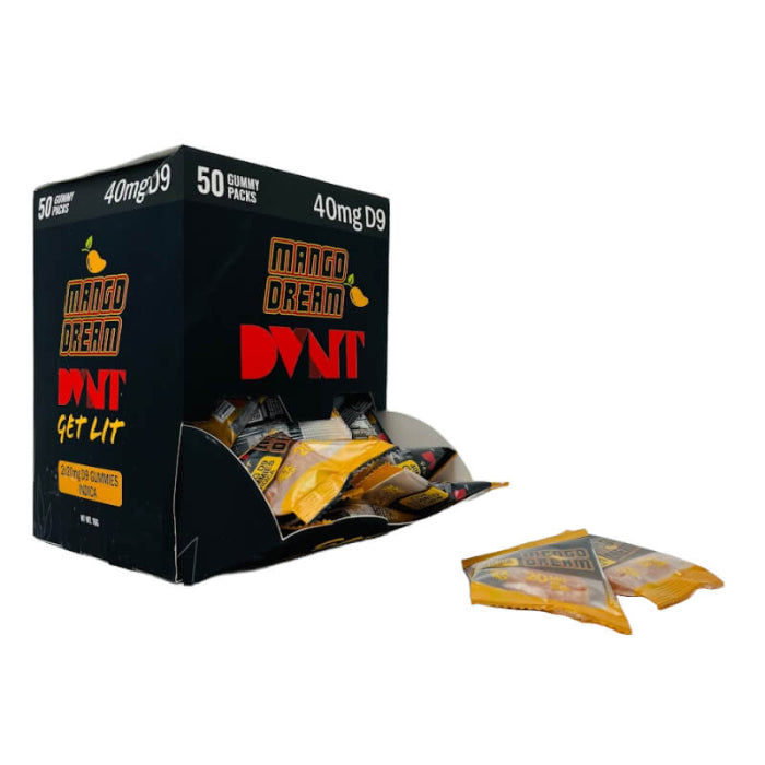 DVNT - Get Lit Delta 9 - 40mg Gummies - 2 Per Packet - 50 Packs Per Dispenser
