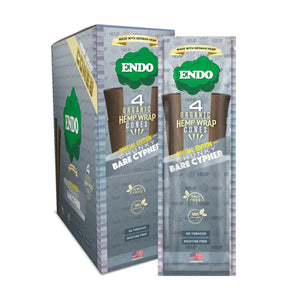 Endo Organic Hemp Wraps - 4 Wraps Per Pack - 15 Packs Per Display