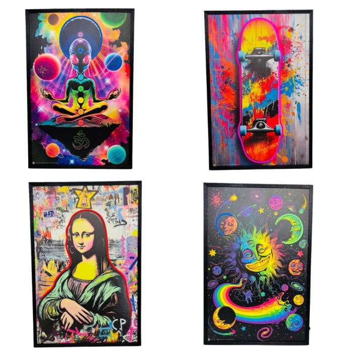 FRAMED LED NEON LIGHT CANVAS PRINT 24x36"