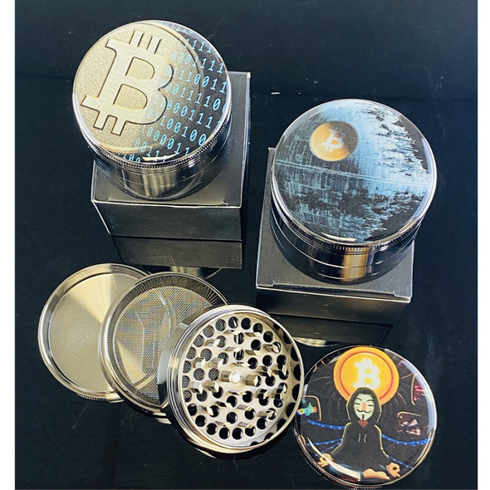 Grinder - 63mm - 4 Parts - Designed Top - Assorted - Price Per Piece