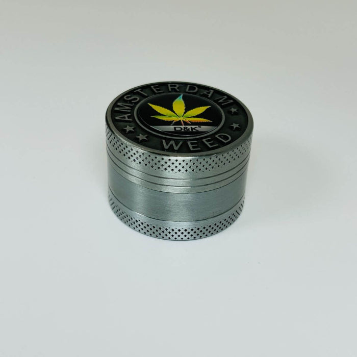 Amsterdam Grinder - 40mm - 3 Parts - Leaf Assorted Colors