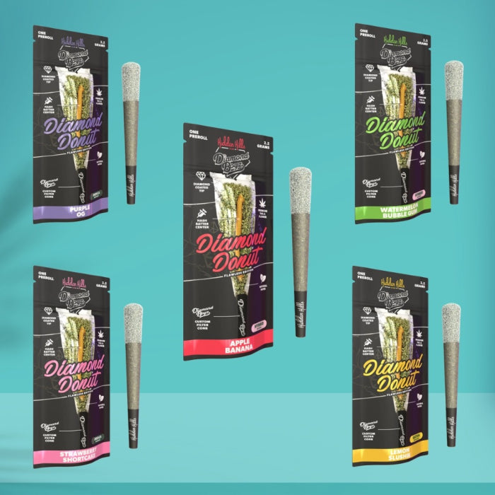 HIDDEN HILLS DIAMOND BOYZ Diamond Donut THC-A 2.2g PreRoll