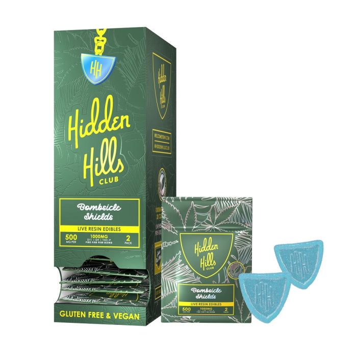 Hidden Hills Live Resin Edible Gummies - 1000mg - 2 Counts Per Pack - 20 Packs Per Box