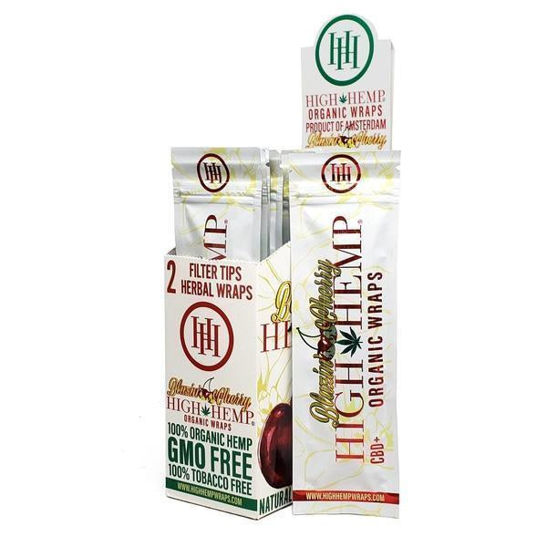 High Hemp CBD Organic Wraps - 2 Wraps Per Pack - 25 Packs Per Box