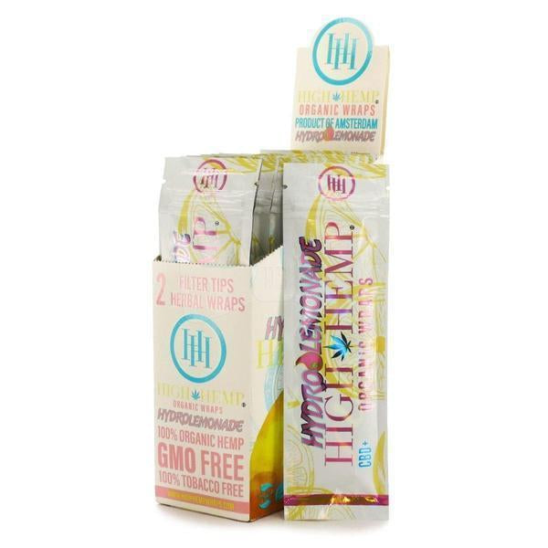 High Hemp CBD Organic Wraps - 2 Wraps Per Pack - 25 Packs Per Box