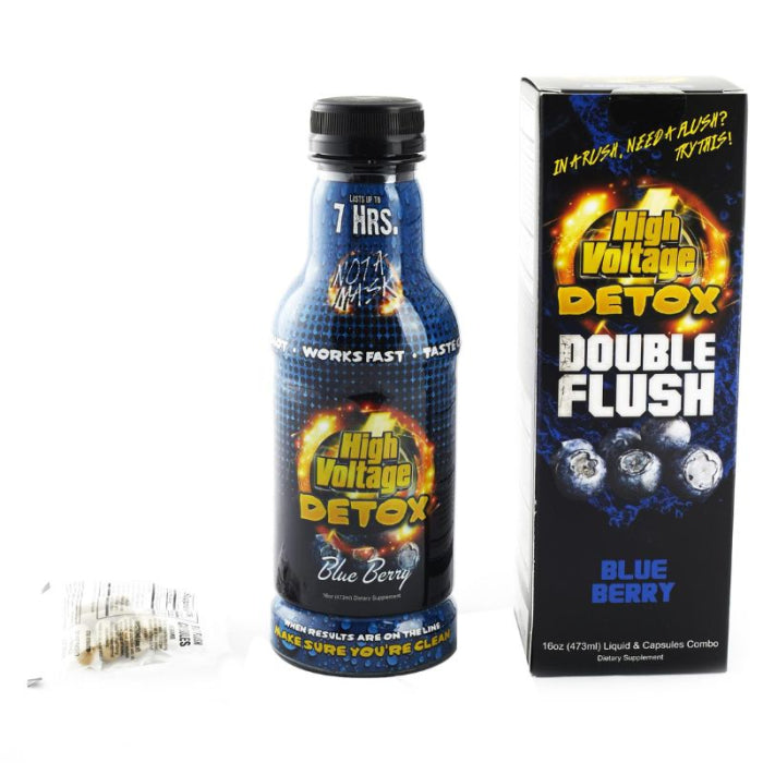 High Voltage - Detox - Double Flush - 16oz - Liquid and Capsules Combo