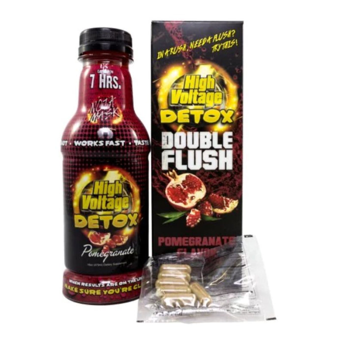 High Voltage - Detox - Double Flush - 16oz - Liquid and Capsules Combo