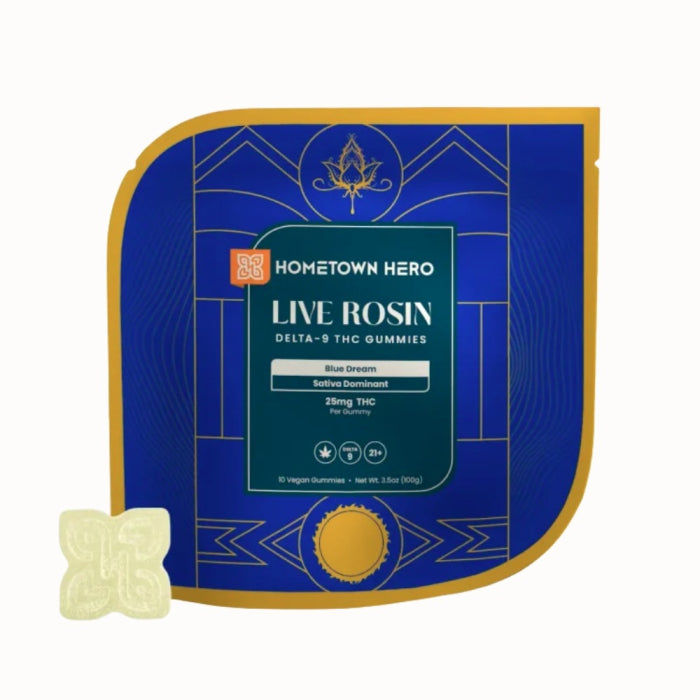 HOMETOWN HERO D9 LIVE RESIN GUMMIES 25MG