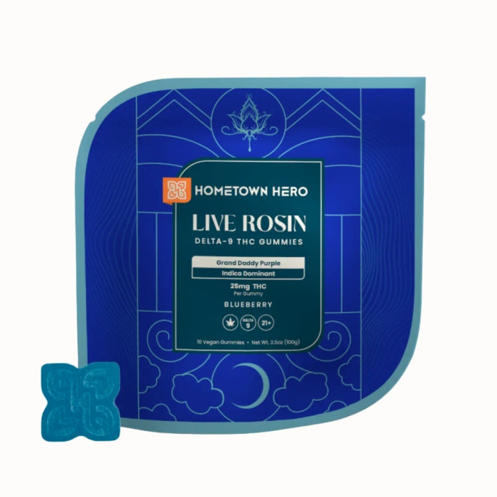 HOMETOWN HERO D9 LIVE RESIN GUMMIES 25MG