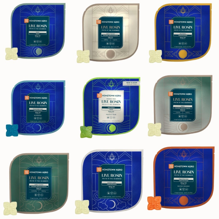 HOMETOWN HERO D9 LIVE RESIN GUMMIES 25MG