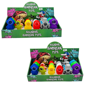 HPYHS33 SILICONE HANDPIPE MIX 18ct/DISPLAY (H462)