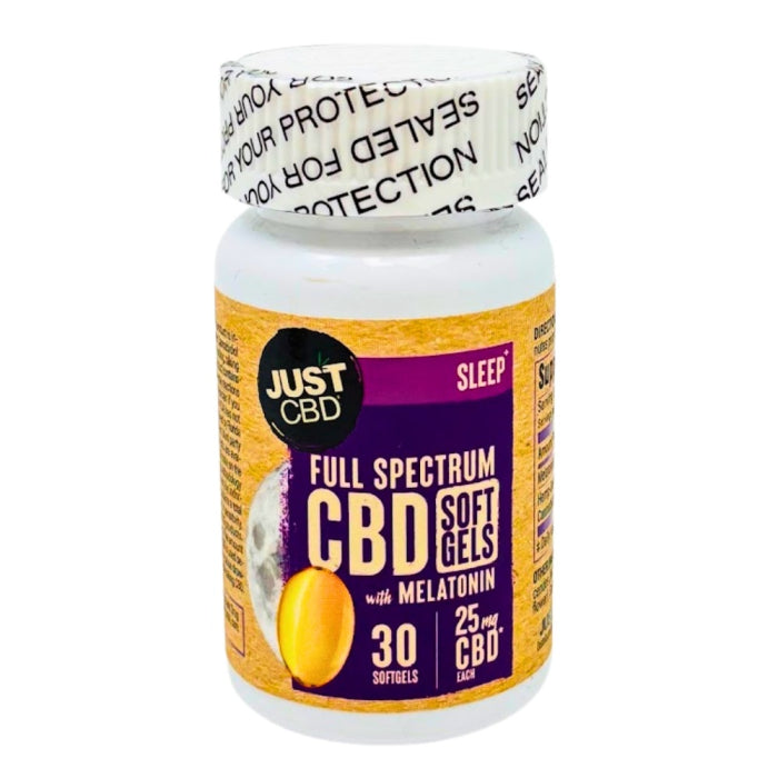 JUST CBD FULL SPECTRUM SOFT GEL 30CT CAPSULE SLEEP 25mg M1