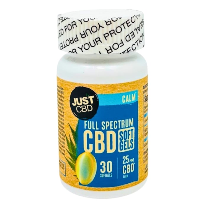 JUST CBD FULL SPECTRUM SOFT GEL 30CT CAPSULE 25mg CALM M1