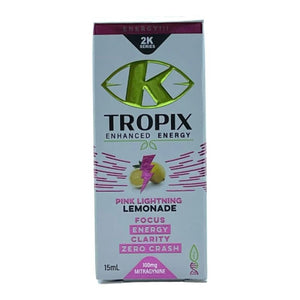 K Tropix - 2K Series Kratom Shot - 100mg - 15ml - 12 Pieces Per Pack - Pink Lightning Lemonade