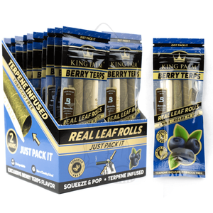 King Palm Mini Leaf Rolls - Berry Terps - 2 Rolls Per Pack