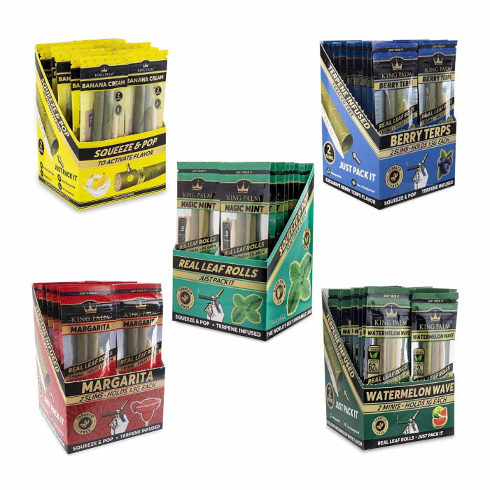 King Palm Slim Size Wrap - 2 Counts Per Pack - 20 Packs Per Display