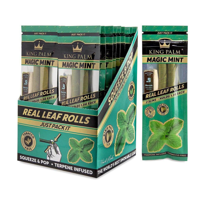 King Palm Slim Size Wrap - 2 Counts Per Pack - 20 Packs Per Display