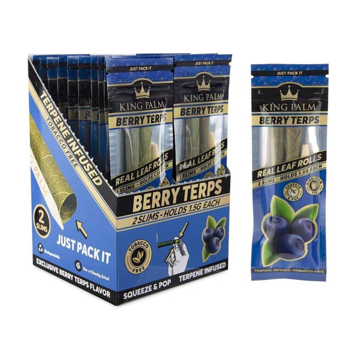 King Palm Slim Size Wrap - 2 Counts Per Pack - 20 Packs Per Display