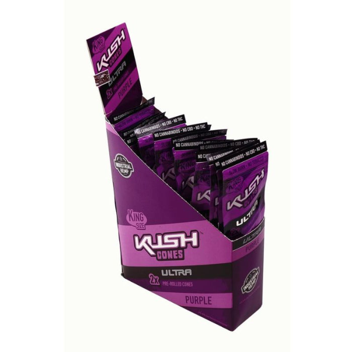 Kush Conical Herbal Cone Wraps - 2 In Pouch - 15 Pouch In A Box