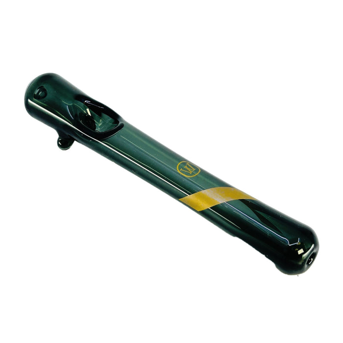 Marley Natural - 6.5 Inch Steamroller - Smoked Glass - With Gold Stripe Decal