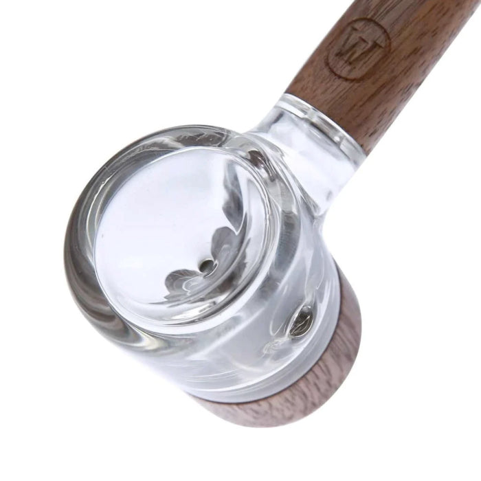 Marley Natural Spoon Pipe - Glass and Walnut