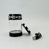 Metal Grinder With Glass Storage Jar and Led Lights - 63mm - 3 Parts
