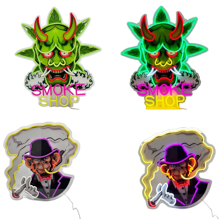 NEON SMOKE SIGN LIGHT LGLED
