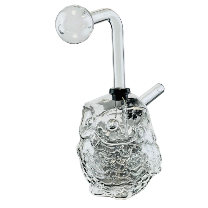 Oil Burner 5" Inch - Clear Glass - Assorted Design - Price Per Piece