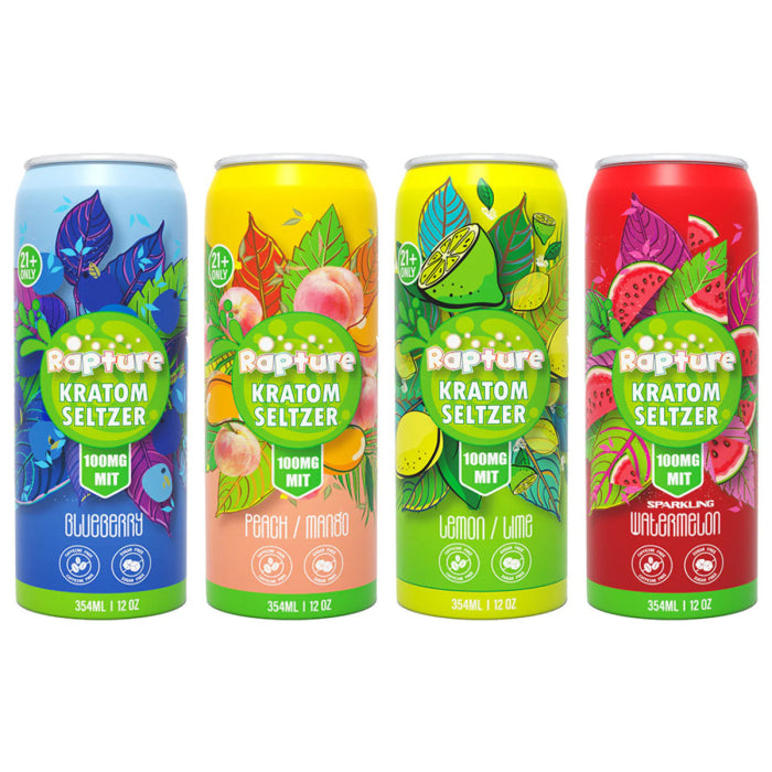 Rapture Kratom Seltzer 100mg Mit - 12oz