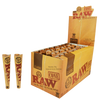 Raw Classic And Organic Hemp Unrefined Pre Rolled Cone King Size - 3 Cones Per Pack - 32 Packs Per Box