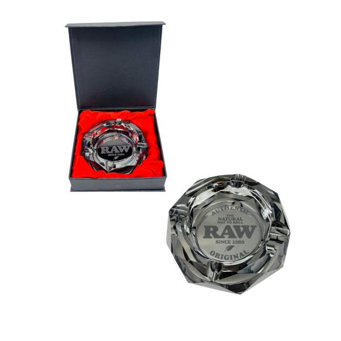 RAW GLASS ASHTRAY