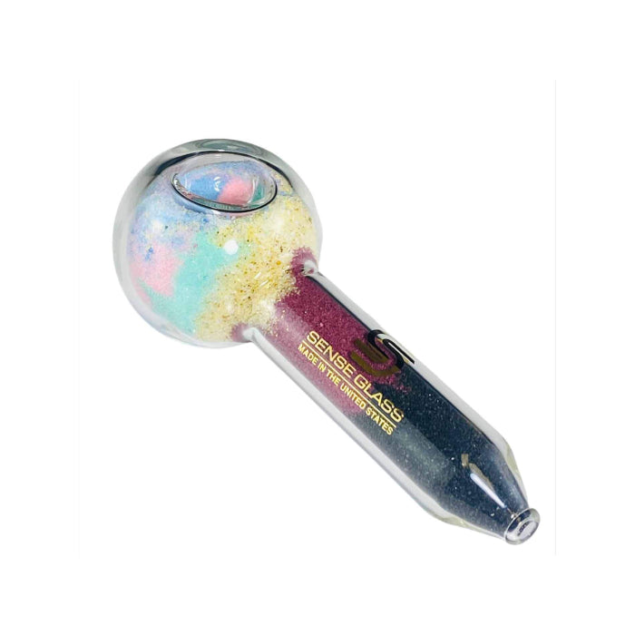 Sense Glass Handpipe 4.5" Inch - Colored Sand Filled - Assorted