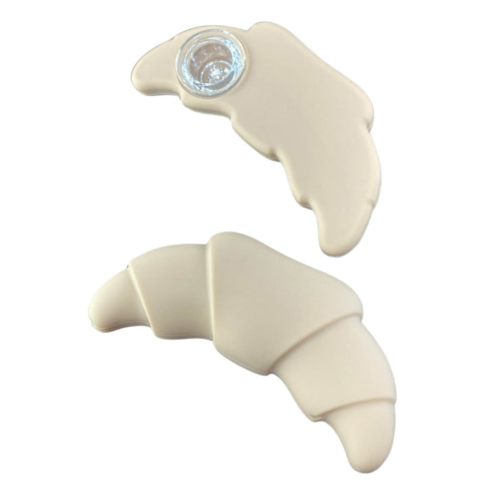 Silicone Handpipe - Croissant - Assorted - 4 Per Pack
