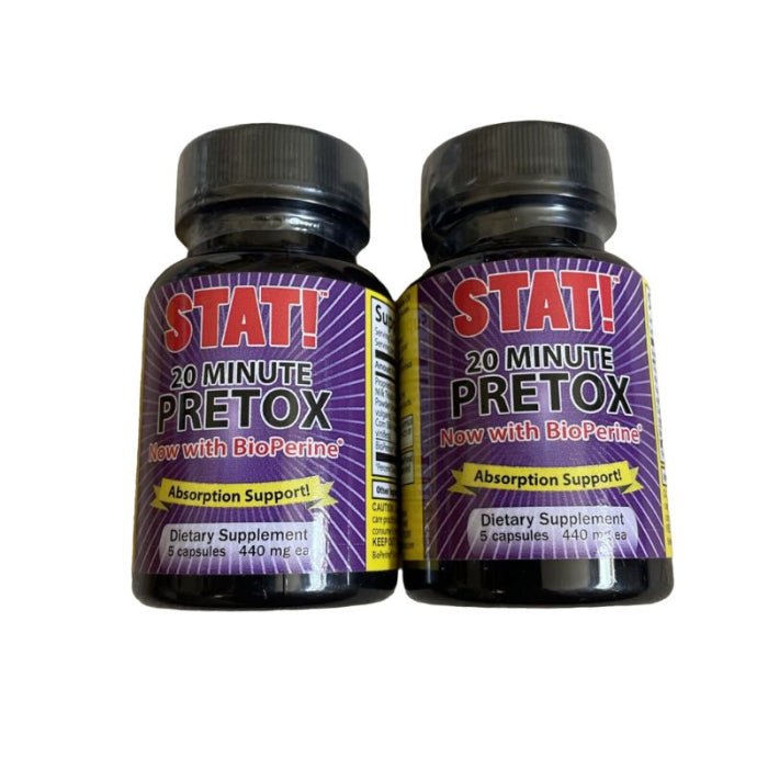 Stat - 20 Minute Pretox - 5 Capsules Per Bottle - 440mg